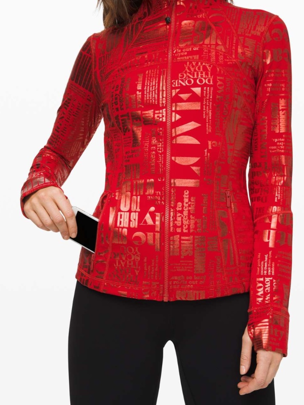 Lululemon Define Jacket | 20YR Manifesto Foil Dark Red | Size 4
